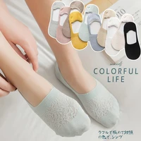 spring and summer womens cotton knitting socks slippers wholesale summer non slip thin ankle womens anti slip invisible socks
