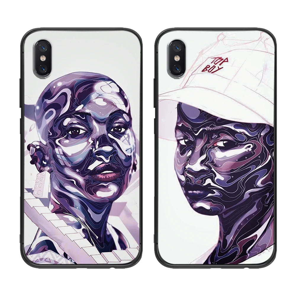 Black African art trend girl illustration For Xiaomi Redmi Note 5 S2 7 Plus 6 3 3S Pro 4A 4X 5A 6A Prime Case Mi 9 8 RG Lite | Мобильные