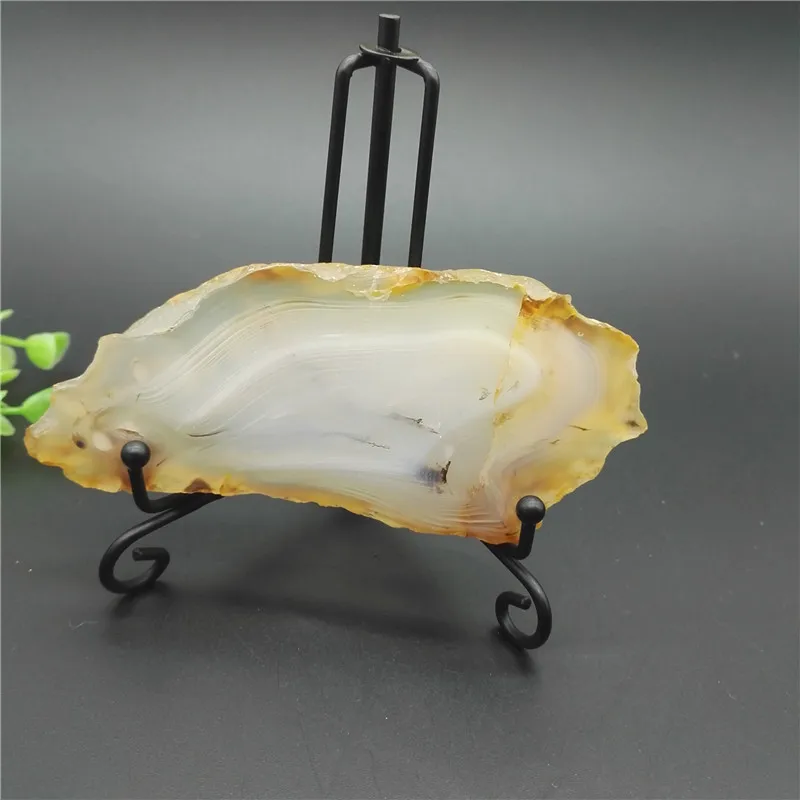 Большое отверстие из натурального агата полированный кристалл кварцевый