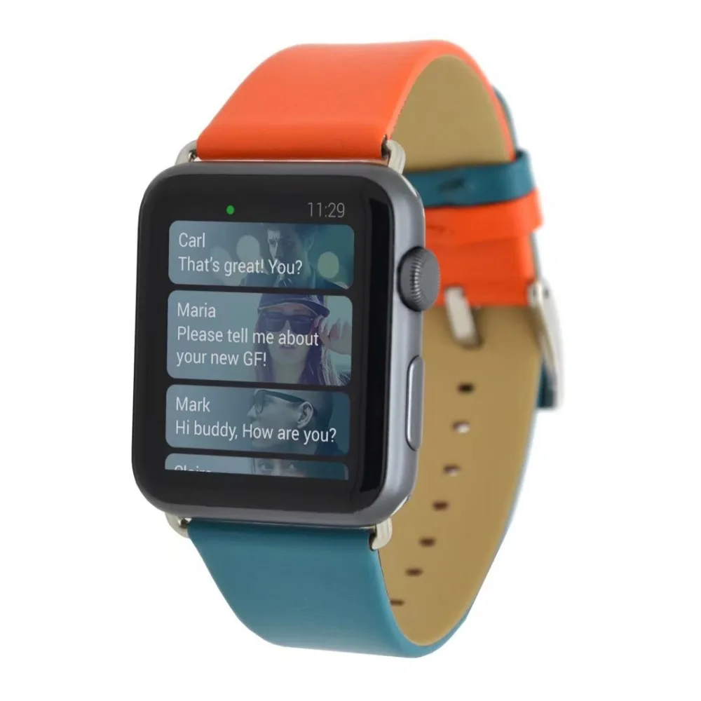 Дизайн, двойной цвет, стильный ремешок для часов apple watch, 42 мм, 38 мм, ремешок из натуральной кожи для iwatch, серия 4, 3, 2, 1, ремешок