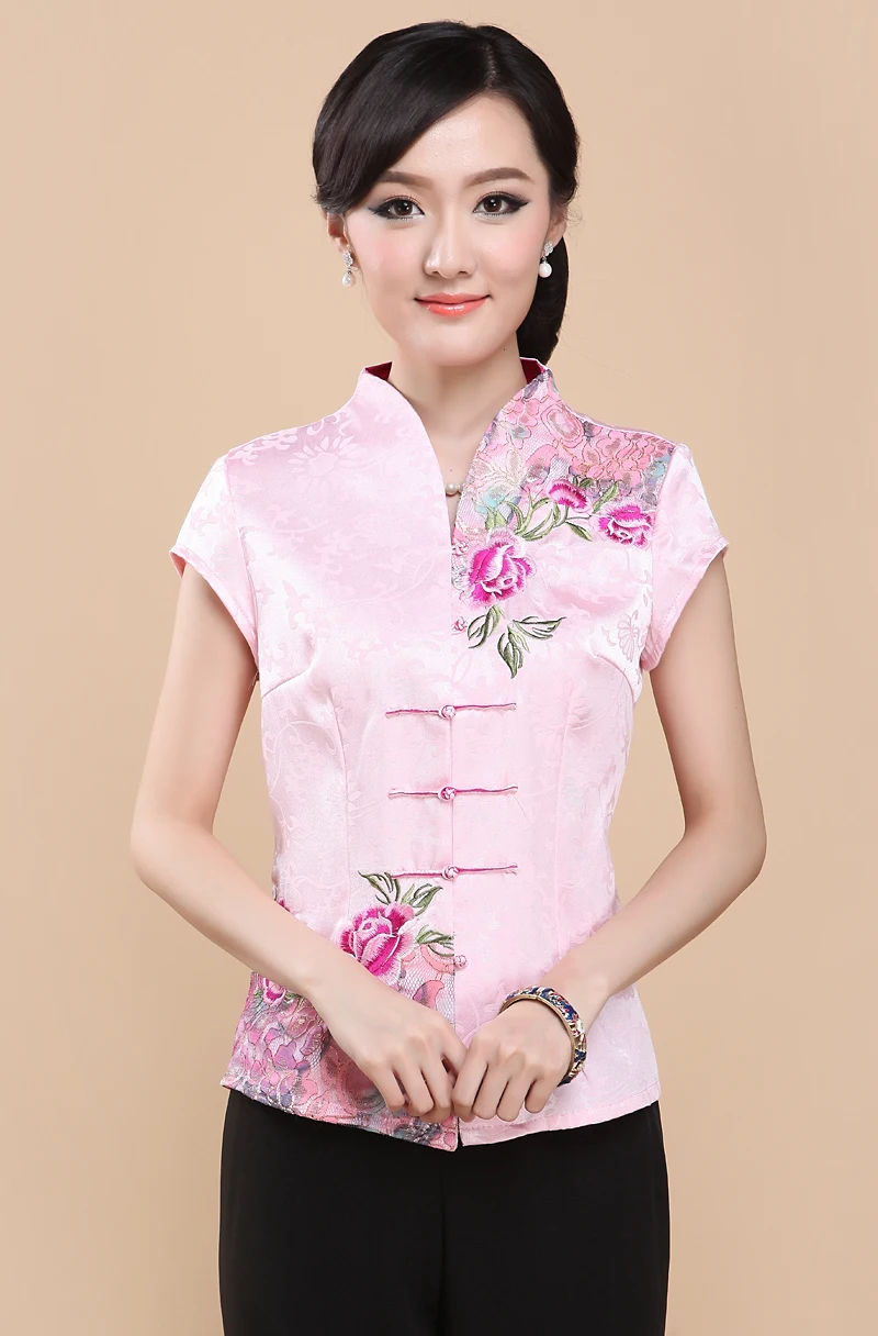 Женские китайские Топы hanfu Топ китайская рубашка Женский китайский топ Восточный льняной китайский стиль Женская одежда - Цвет: color9