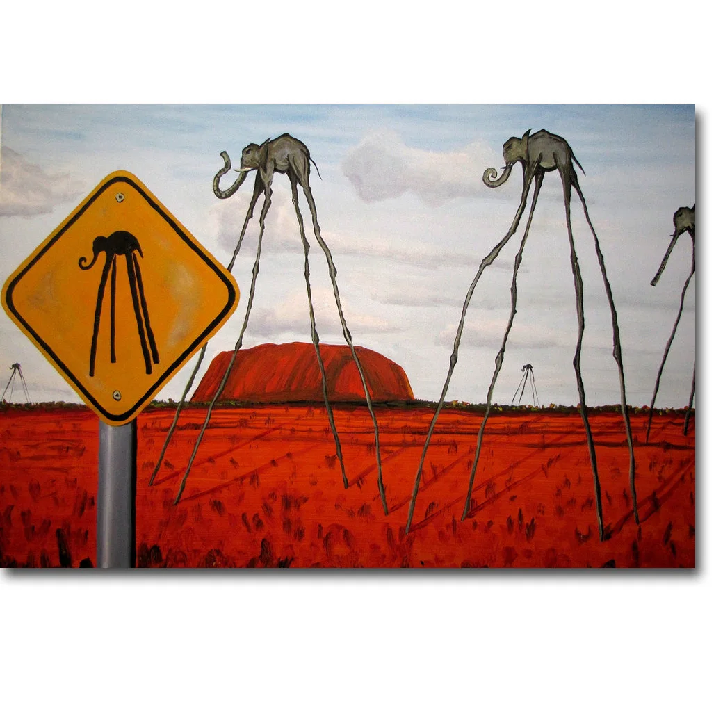 Художественный шелковый постер Слоны-Salvador Dali с принтом 13x20 24x36 дюймов настоящая