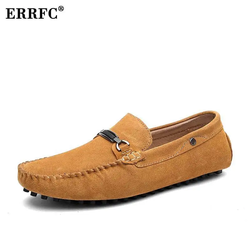 

ERRFC/Новое поступление; выразительные Мужские красные повседневные лоферы; модные дизайнерские Мокасины без застежки с металлическим украш...