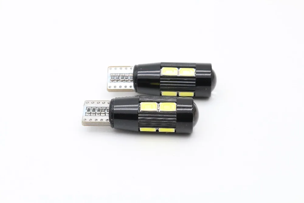 6 шт. Высокое качество 12 В T10 W5W 194 10SMD 5730 Canbus без ошибок светодиодный светильник для