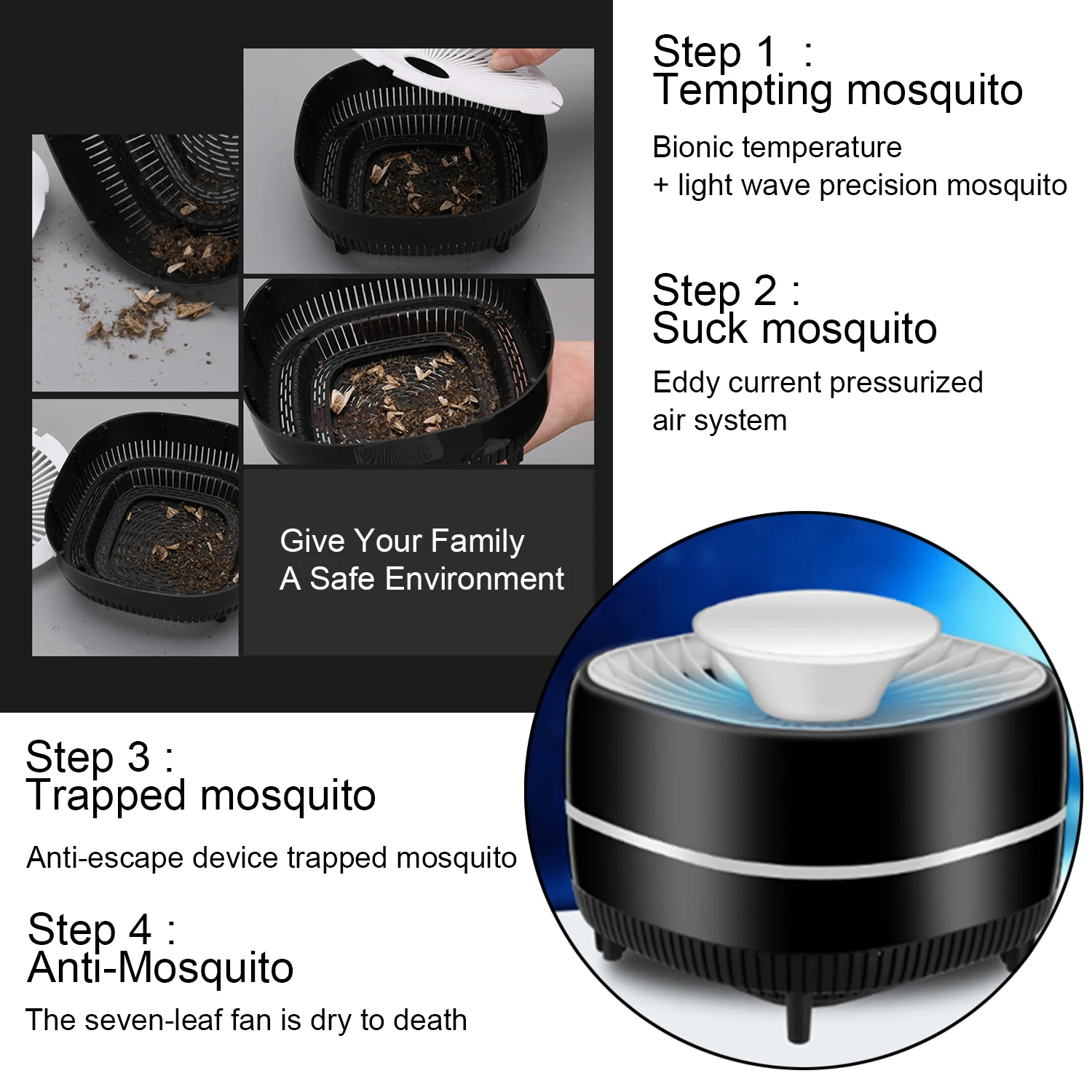 Behogar питаемые через USB порт сосать Электрический тихий светодиодный против