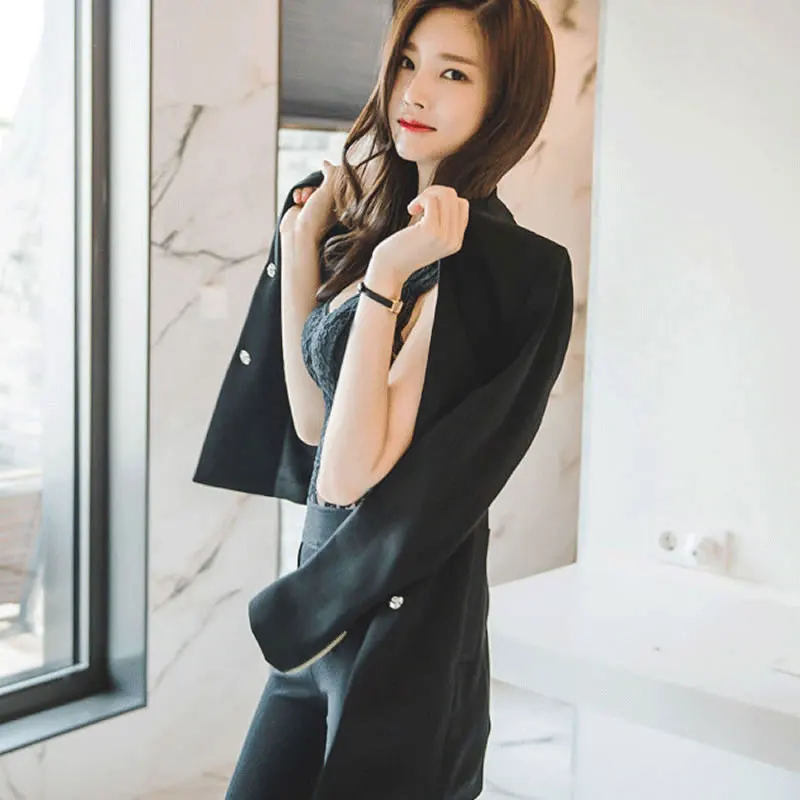 Женская кружевная блузка без рукавов Элегантная черная облегающая с глубоким V