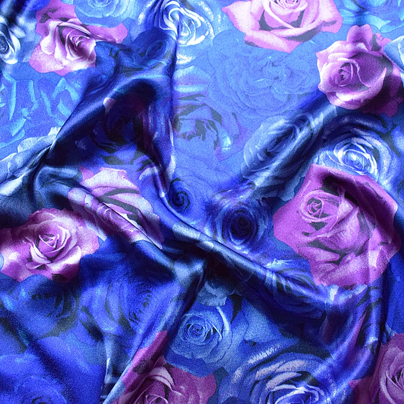 Добавить твист цвет ding сатин светлый ткань драпировка ощущение хорошего синего