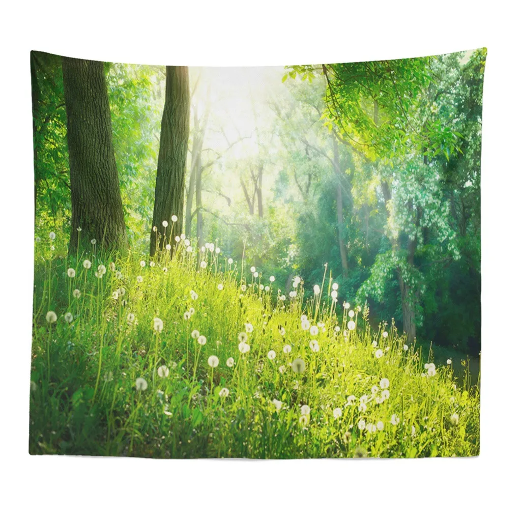 

Primeval Forest Printed Polyester Tapestry Wall Hanging Nature Landscape Tapestry For Bedroom Living Room Home Decor 150x200cm