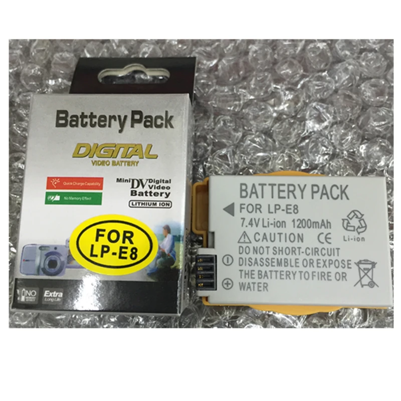 LP E8 комплект литиевых батарей LPE8 цифровой Камера Батарея для Canon 550D 600D 650D 700D T2i T3i T4i