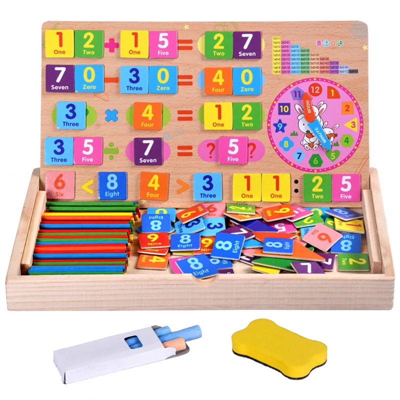 Tangram Wooden children early education with numbers computing box children's thinking Rod educational | Игрушки и хобби