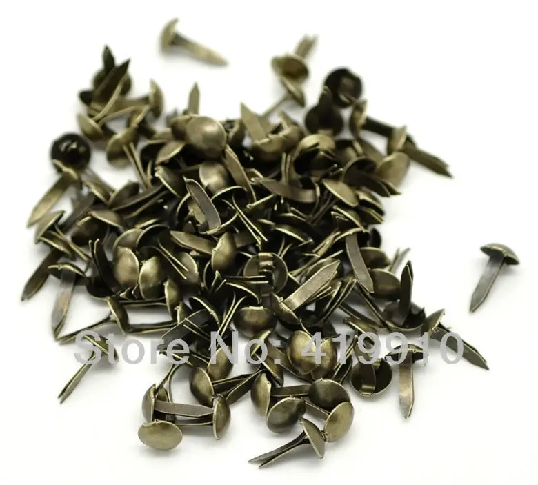 500 шт. бронзовые пастельные круглые штифтики для скрапбукинга украшение 9х5 мм