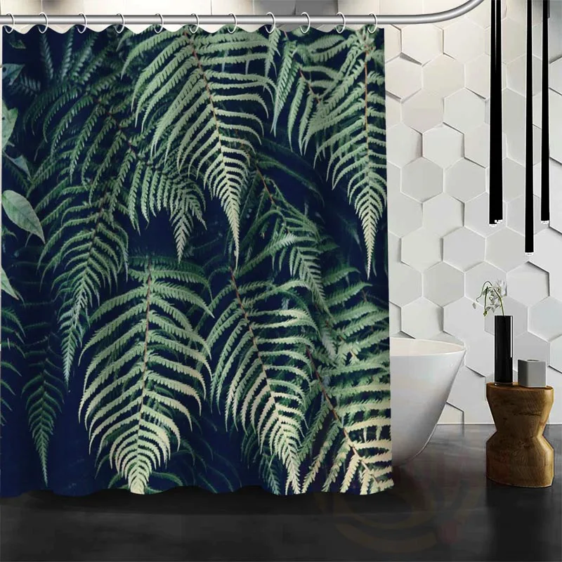 

ShunQian Best Nice Custom Jungle Foliage Shower Curtain Bath Curtain Waterproof Fabric For Bathroom MORE SIZE WJY#44