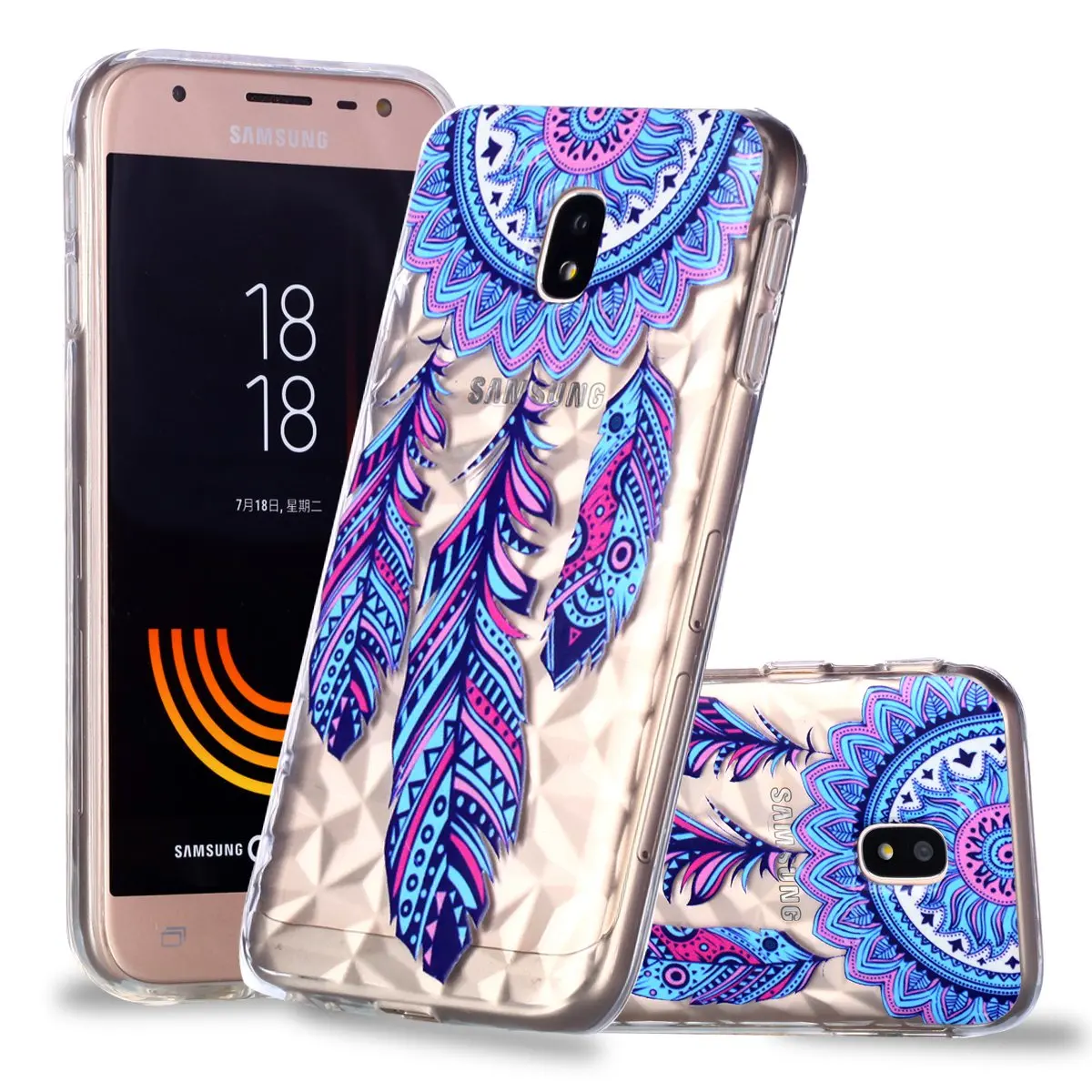 Защитный чехол для Samsung Galaxy J3 2018 J330 J330F мягкий силиконовый из ТПУ с рисунком J 3