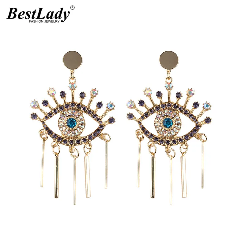 Висячие серьги Best lady с геометрическим рисунком глаз для женщин роскошные