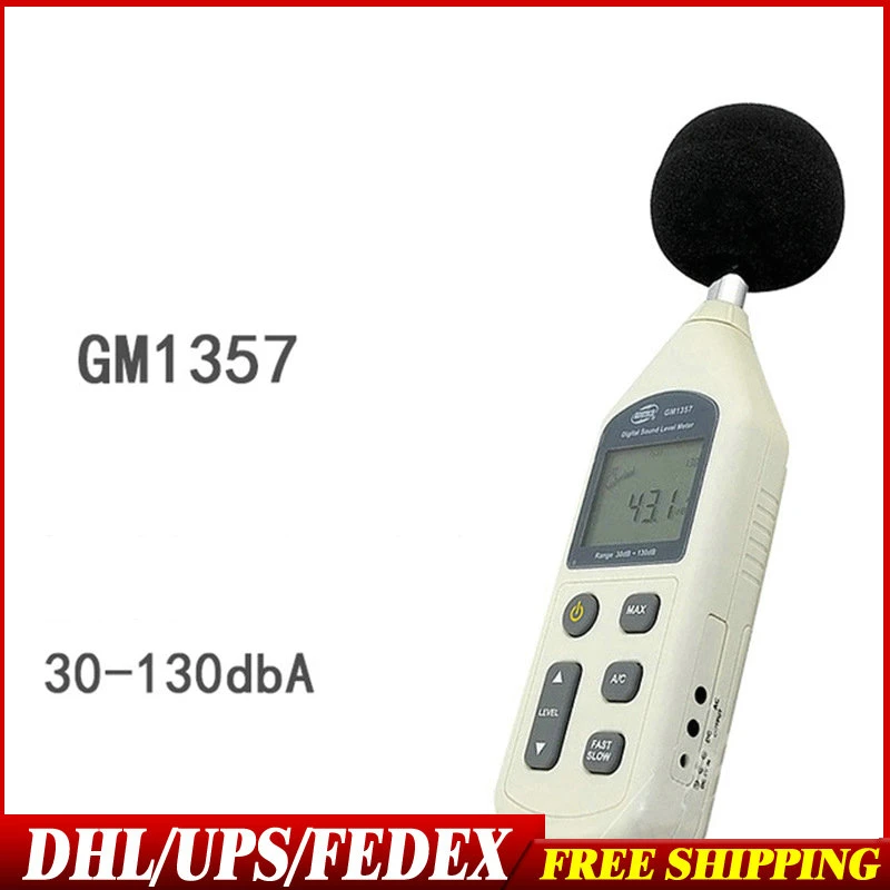 DHL Fedex 10 шт. GM1357 Шум измерения измерители уровня звука шумы измеритель Тесты er