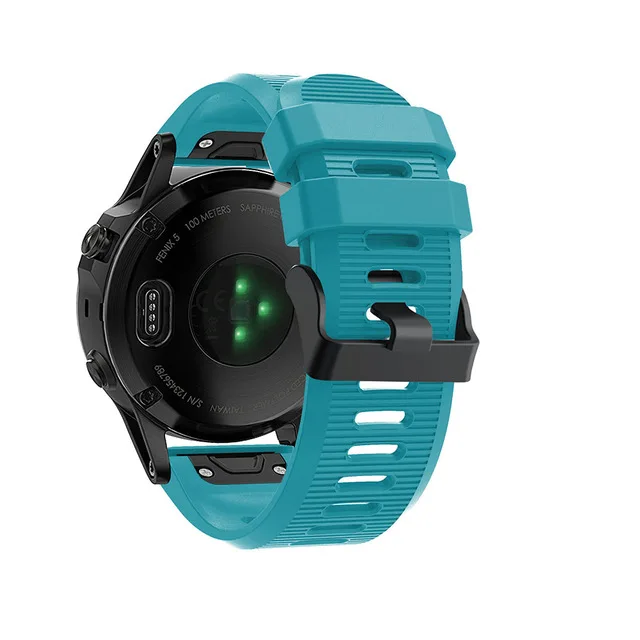 Sky Blue 26 мм силиконовый ремешок для смарт-часов Garmin Fenix 6X/5X/5 XPlus/3/3HR/D2 Bravo/Quaitx3 Смарт-часы браслет Спорт Correa - Цвет: Sky Blue
