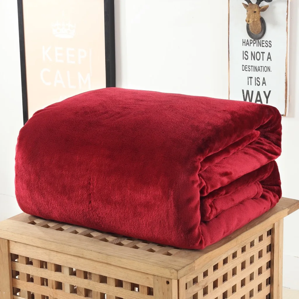 8 Домашний Текстиль полиэстер коралловый флис одеяло двойной слои пледы на диван кровать самолет одноцветное покрывала дома textilet - Цвет: 8