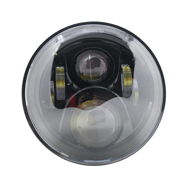 Black no halo " круглый светодиодный фонарь с DRL угол глаза для Honda CB 400 500 1300 Hornet 250 600 900 VTR 250 - Цвет: Black no halo