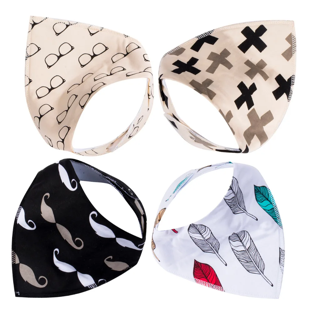 Лидер продаж! 4 шт./лот 8 видов стилей детские нагрудники из хлопка мягкий детский