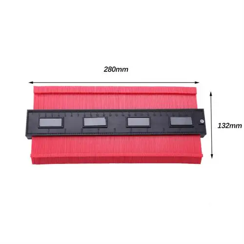 Red 10inch A Контур датчик 5/6/10 дюймов Пластик профиль копия датчик нерегулярные формирователь профиль линейка датчик дубликатор duplo и контур датчик основные инструменты - Цвет: Red 10inch A