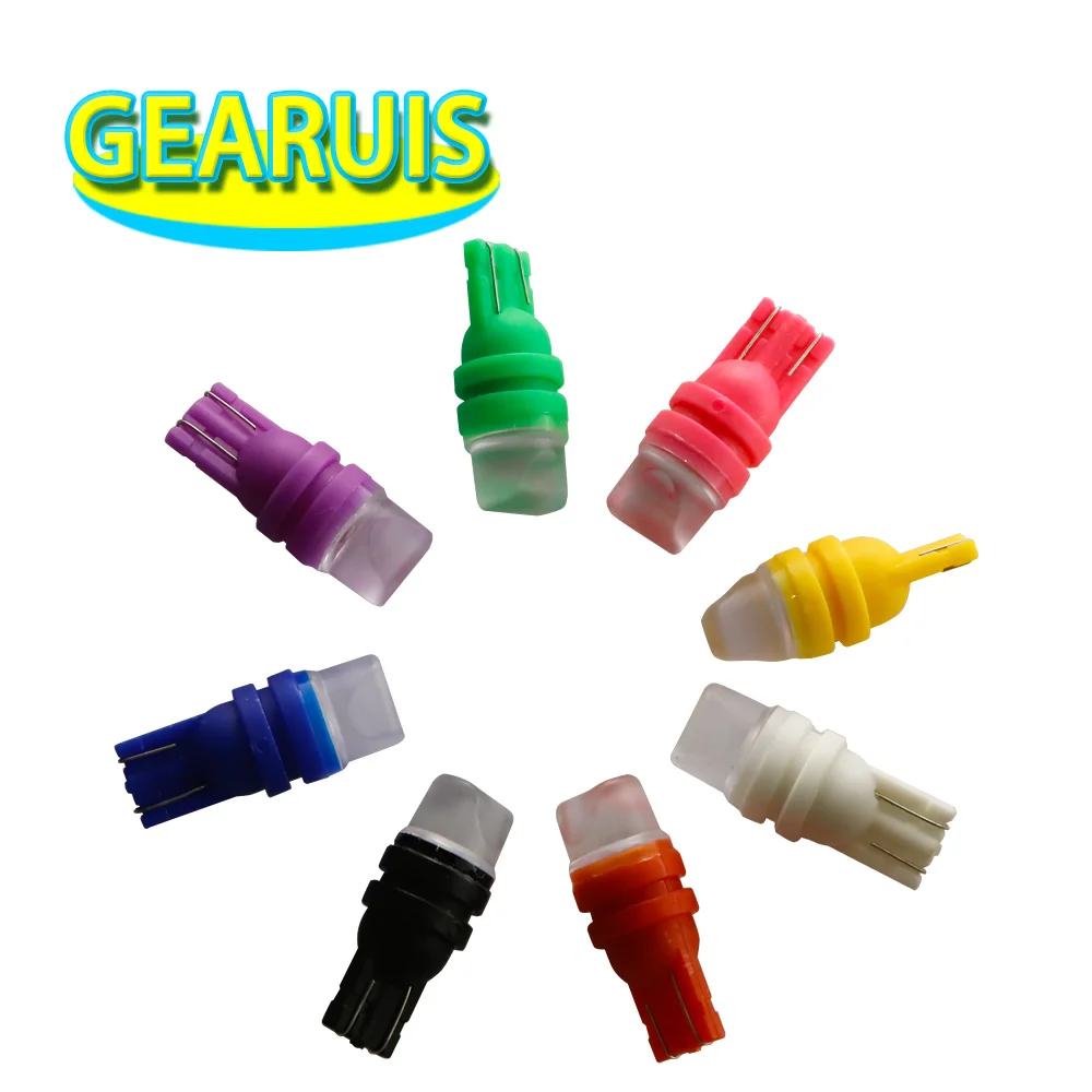 

100pcs T10 W5W 2 SMD 5630 LED 7 Colors 3D Car Light Marker Lamp 192 501 Tail Side Bulb Wedge Parking Dome Light Auto Styling 12V