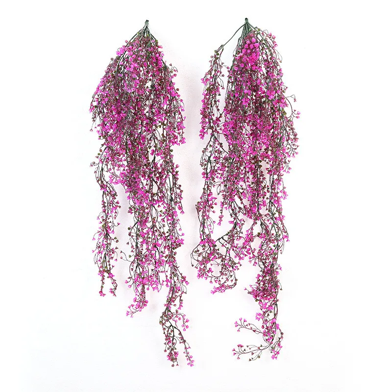 Имитация золотого колокольчика ивы Подвесные Растения Декор стены шифрование