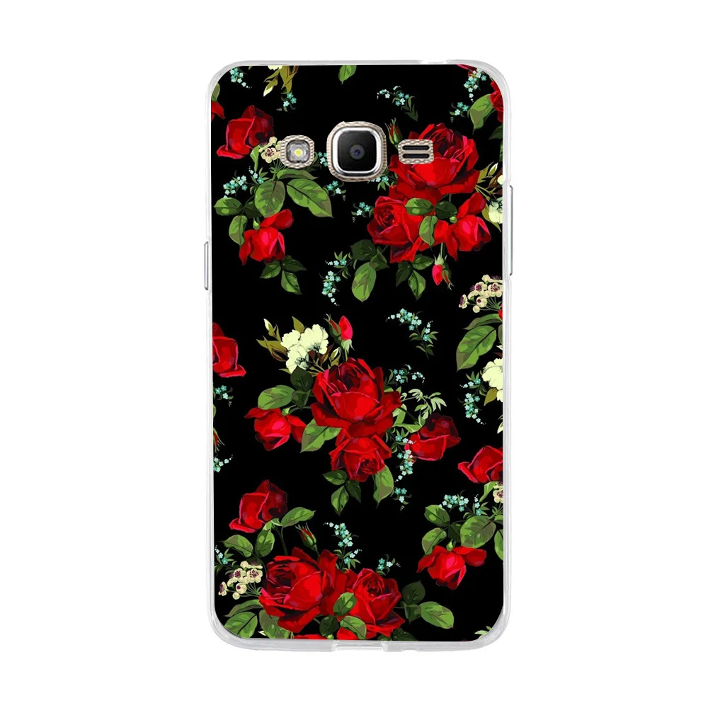 Милый мультфильм мягкий чехол TPU Coque для samsung Galaxy J2 премьер-красочные цветок