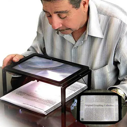 Увеличительное стекло для чтения для пожилых людей, 3X лупа для газет с держателем, складное портативное стекло для чтения большого размера, подарки