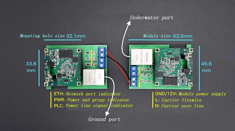 1 шт. Новый ROV подводный робот 8 байт модуль питания DC12V 300 м для IEEE802.3 IEEE802.3u HomePlug AV