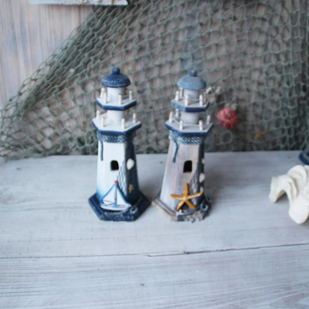 Средиземноморский шестиугольный Маяк ручной работы деревянные изделия морские