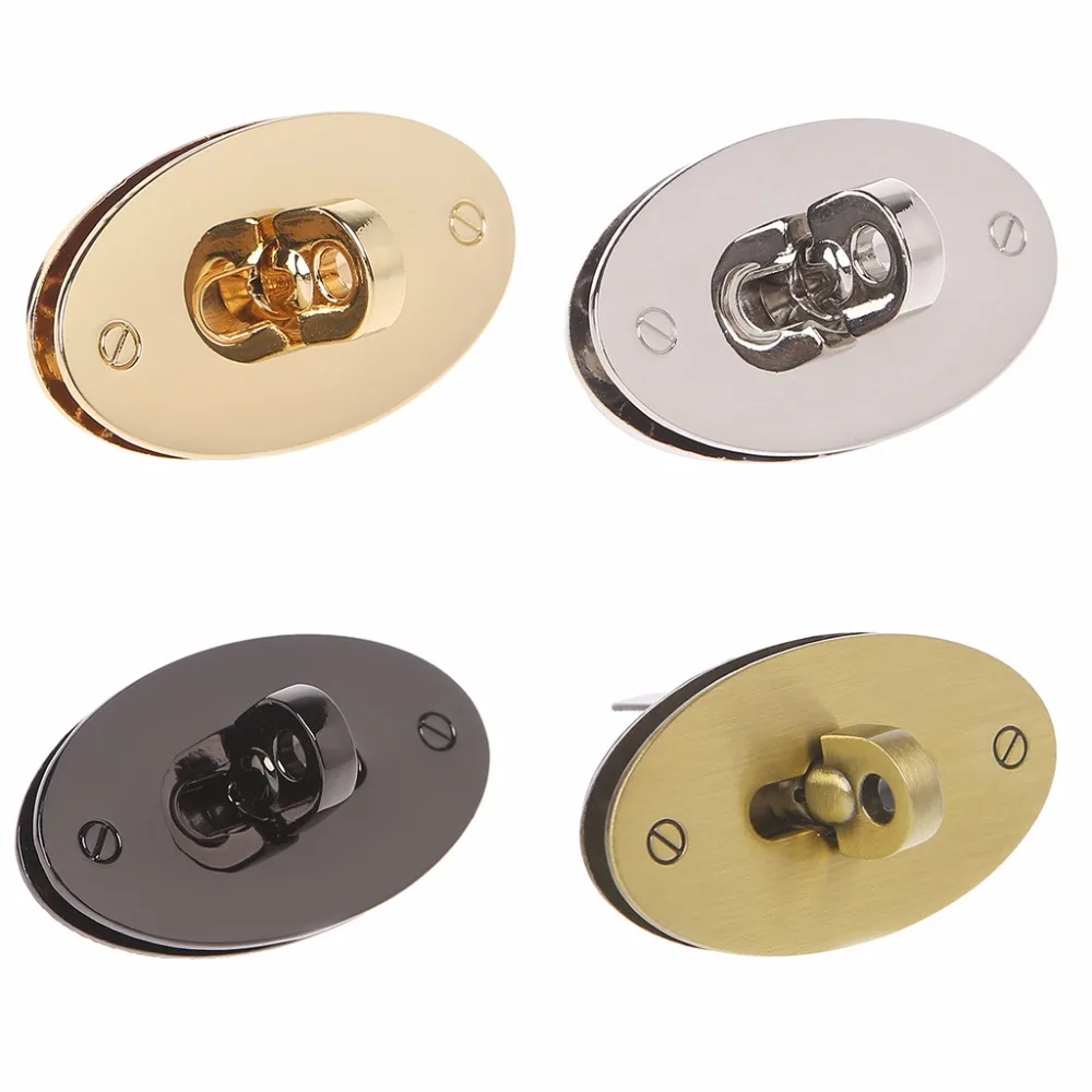 

THINKTHENDO DIY Craft Oval Twist Lock Bag Case Catch Buckle Clasp For Handbags Accessories 4 Color