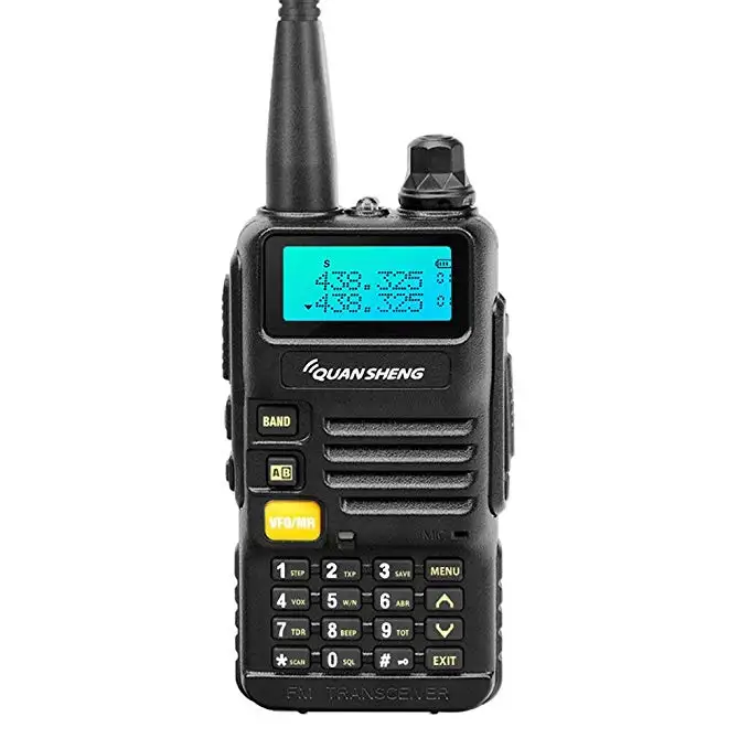 black Quansheng UV-R50 рация VHF UHF Двухдиапазонная UVR50 портативная CB 2 способ радио UV R50 5 Вт FM трансивер для Huntin - Цвет: black