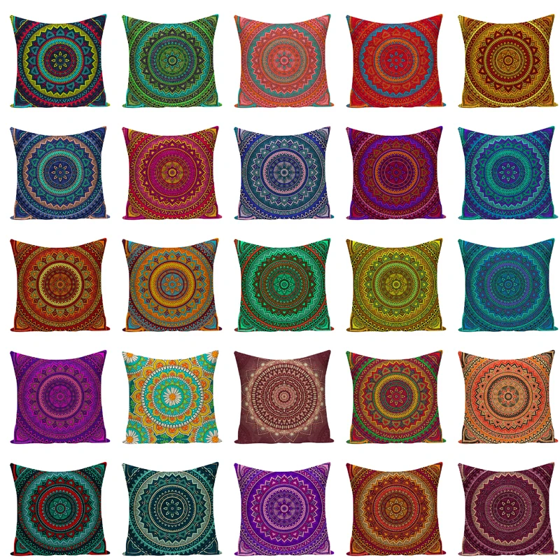 Квадратные Красочные домашние подушки декоративные мягкие чехлы на сиденья