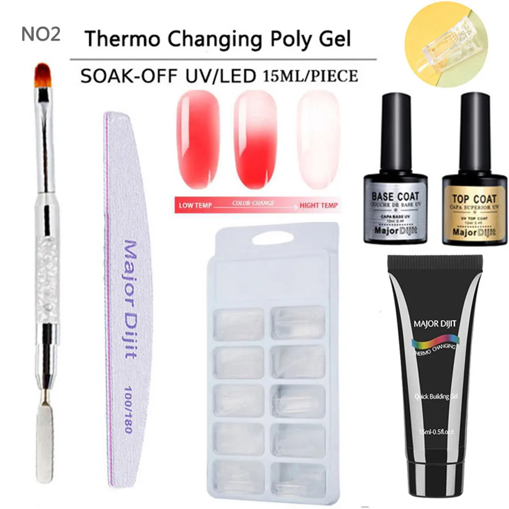 Poly Gel Lasting Finger Nail Temperature Change Camouflage UV Lamp Extension Nails Accessoires esmaltes permanentes de uv y led | Красота и