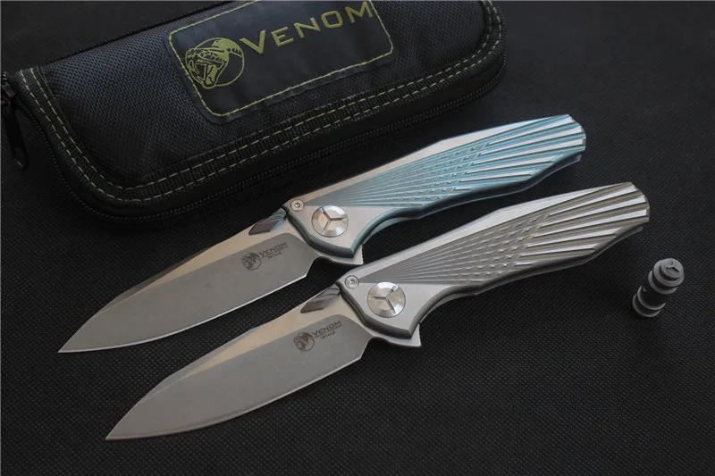 VENOM 4 крыла Kevin John M390 однотонные титановый плавник складной нож Керамический