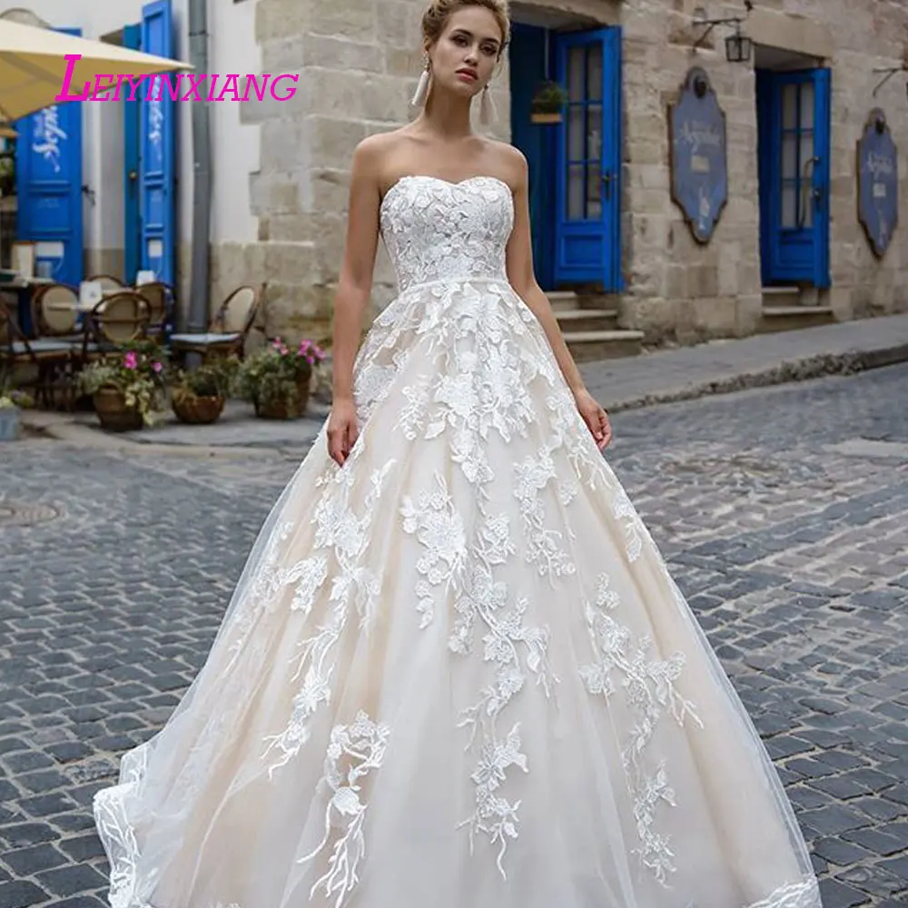 LEIYINXIANG роскошное свадебное платье невесты Vestido De Noiva сексуальное вечернее без