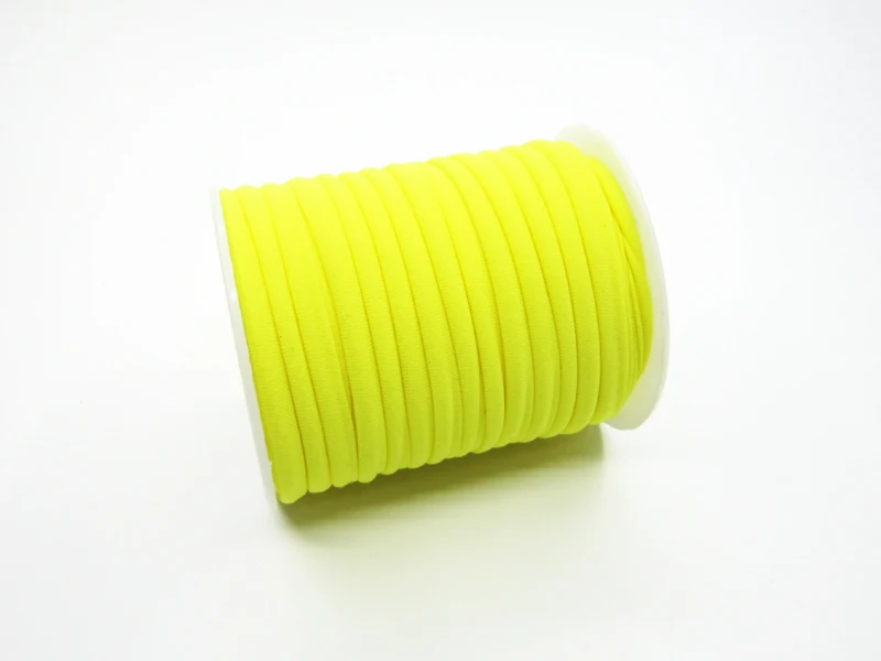 Fluorescence yellow 1 Катушка лайкра шнур прошитый эластичный лайкра шнур ткань лайкра полоса - Цвет: Fluorescence yellow