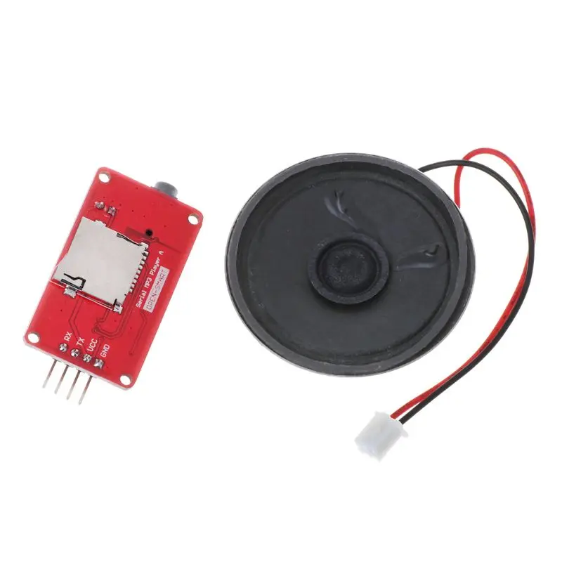 Последовательный модуль музыкального MP3 плеера UART с динамиком монофоническая