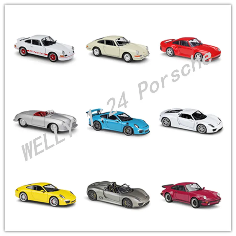 Резиновые Литья под давлением модель автомобиля 1:24 весы классические Porsche 911/918/356/959 Автомобиль Спорт сплава металла игрушки гоночный автомобиль для детей Коллекция подарков