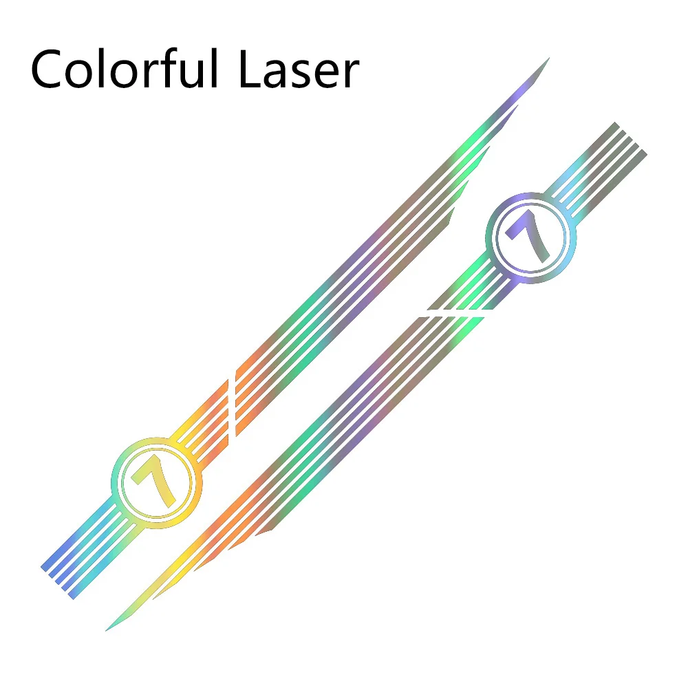 Colorful Laser Автомобильный Стикеры стильная укладка Авто длинные штаны с полосками, DIY настенные наклейки для Mini Cooper R56 R57 R58 R50 R52 R53 R59 R61 R60 F60 F55 F56 F54 - Название цвета: Colorful Laser
