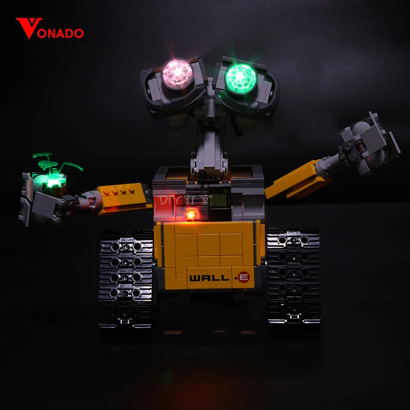 Светодиодная лампа для Lego 21303 16003 Idea lego Robot WALL E Eyes мигающий свет строительные блоки