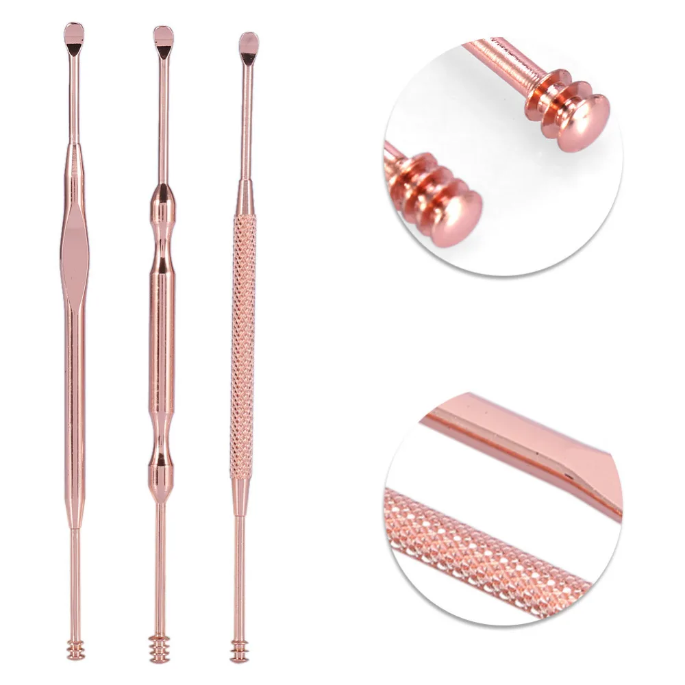 Ушная ложка из нержавеющей стали 3 шт./комплект очиститель для удаления ушного