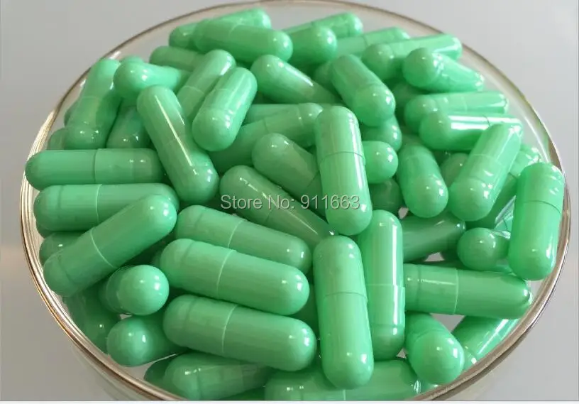 Apple Green 0#1000 шт! 0 Promation распродажа! много цветные капсулы, размеры пустых капсул для желатина 0(Соединенные или отдельные Капсулы доступны - Цвет: Apple Green
