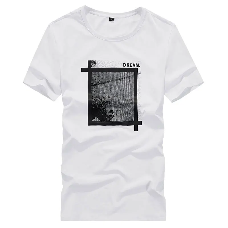 Для мужчин s футболки модные 6XL новый летний хлопковые топы принты Camisetas Hombre