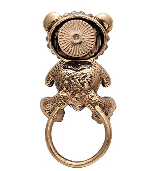 Senfai кристалл любовь медведь Магнитная брошь держатель очков милый Брошь