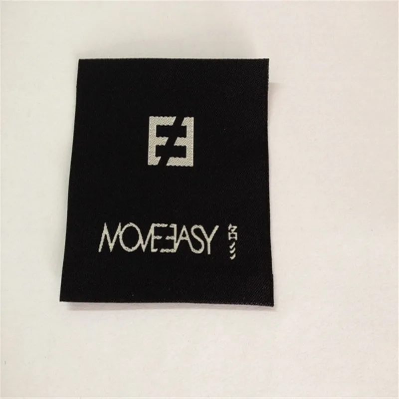 Customized Garment Label High Density Woven Label Clothing Main Label wash label wash logo trademark main label main heading custom side label label custom embroidery