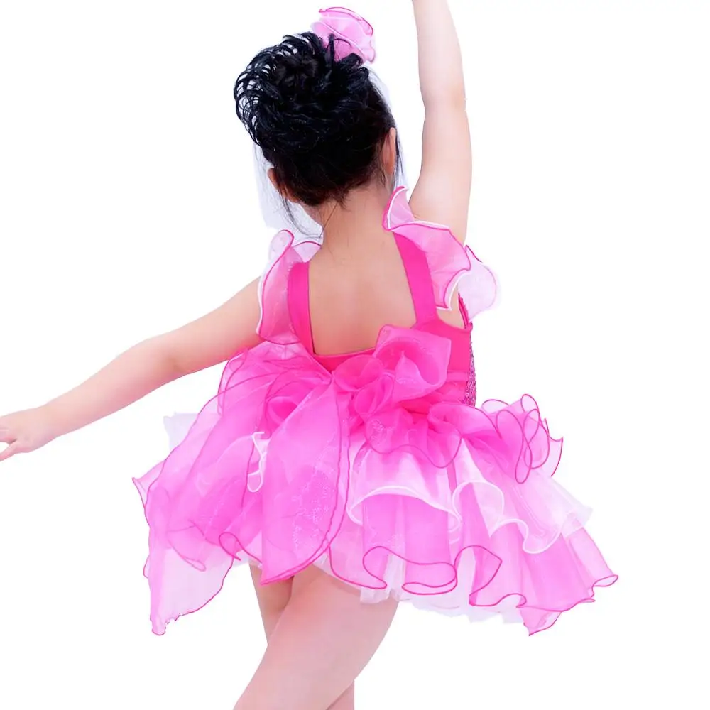 

MiDee Two-Tones Ruffles Hem Tires Tutu Dresses Big Volume Tutus Dance Costume Ballet Tutu for Girls