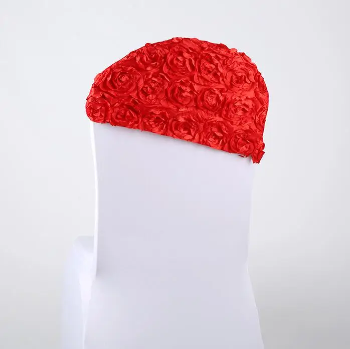 

200pcs/lot Elegant Colorful Rose Flower Chair Cover Cap For Wedding Decoration