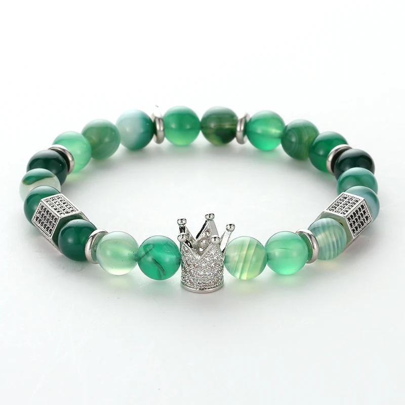 MOREON циркониевый КУЛОН Серебряная корона шестиугольный импортный 8 мм белый