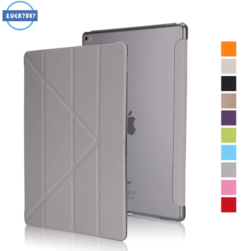Для ipad pro 9.7 дюймовый 5 формы smart case матовый pc back pu кожаный чехол подставка для 7
